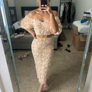 2 Piece Floral Organza Set